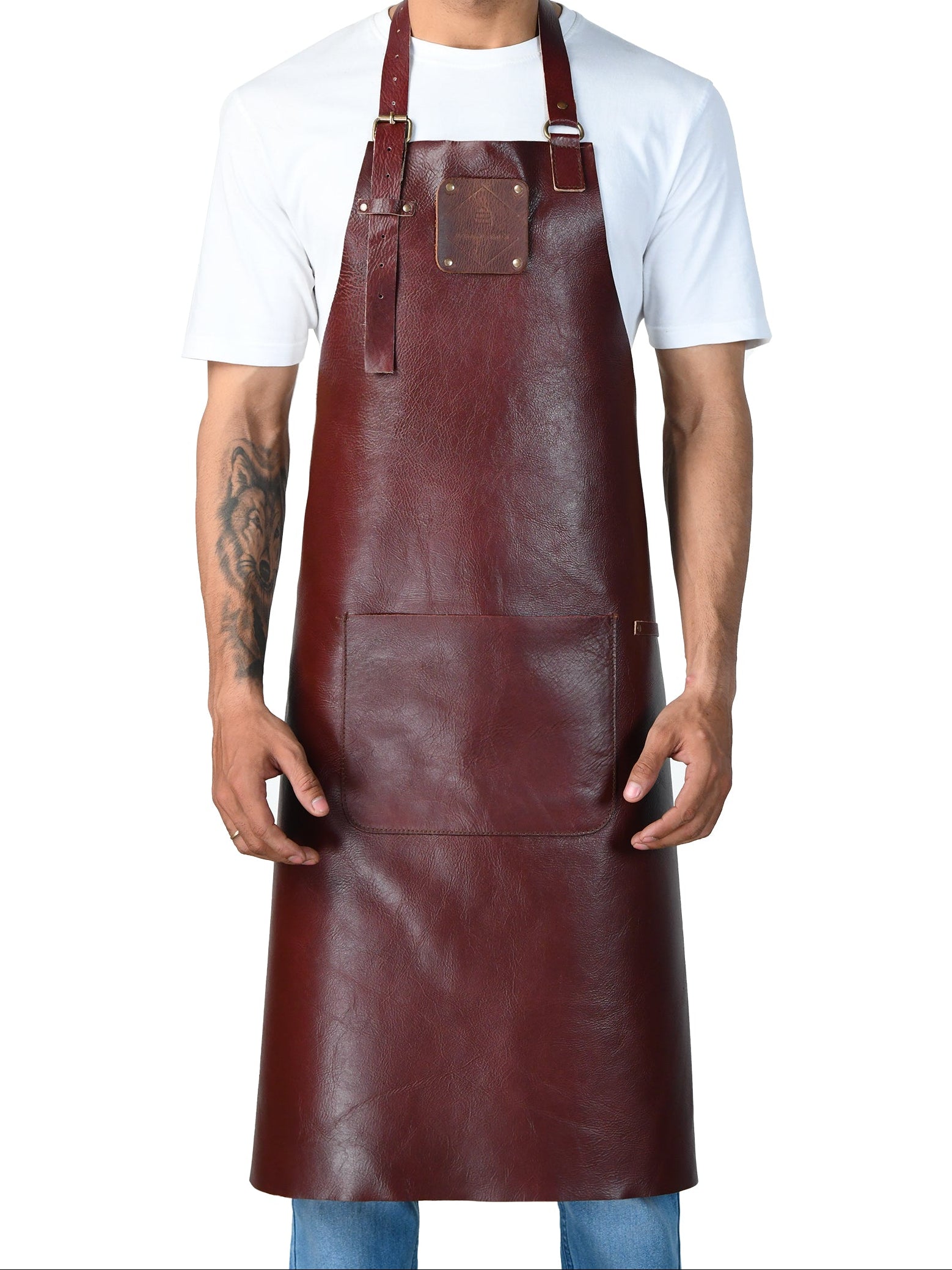 Classic Chestnut Leather Apron – Durable, Stylish & Handmade