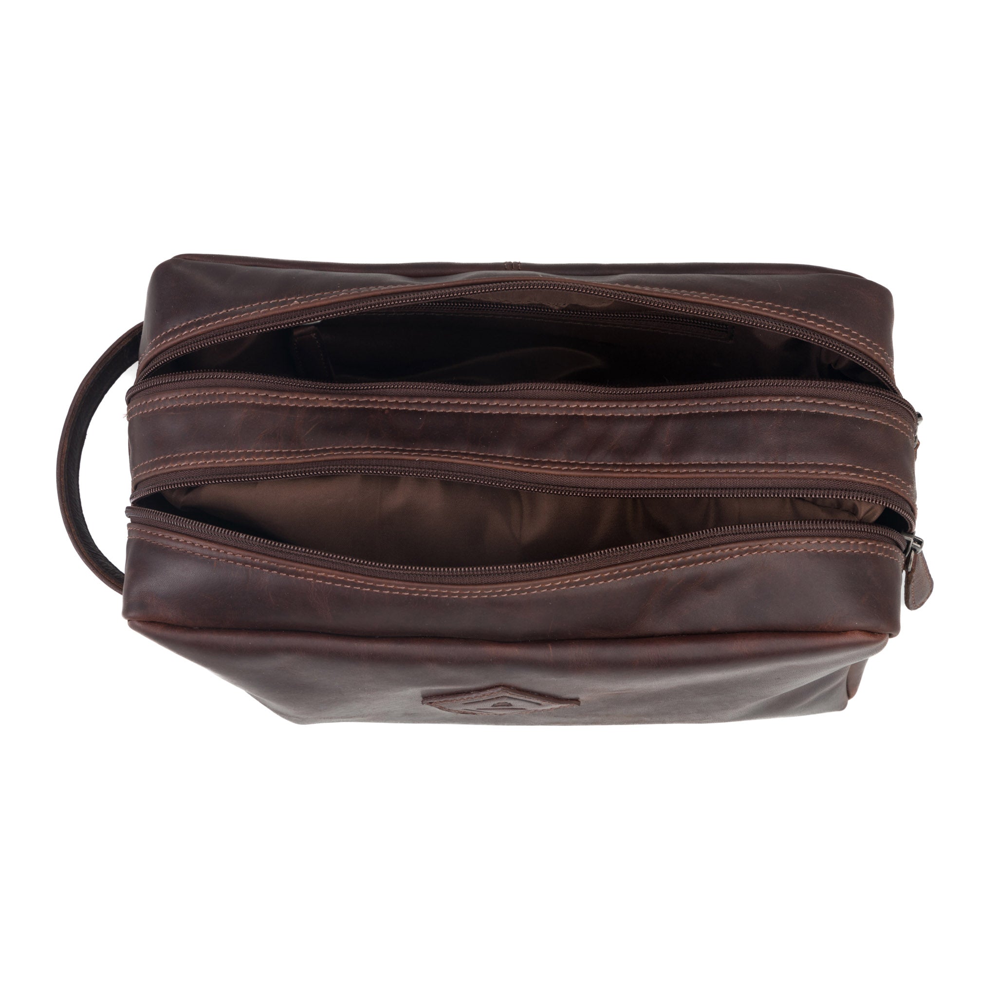 Large Leather Toiletry Bag - Eve
