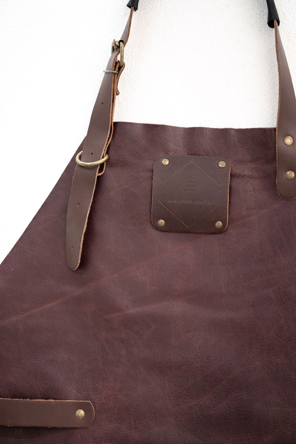 Espresso Brown Leather Apron – Signature Premium Work Apron (80×60 cm)