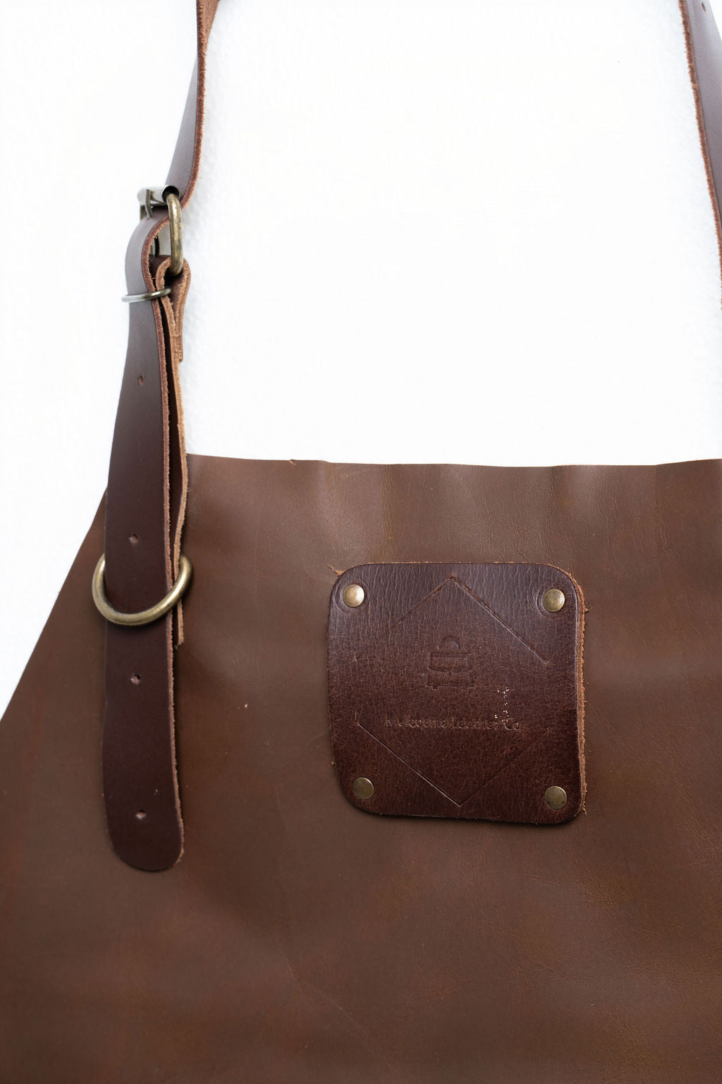 Premium Full-Length Leather Apron – Adjustable Straps (Brown)