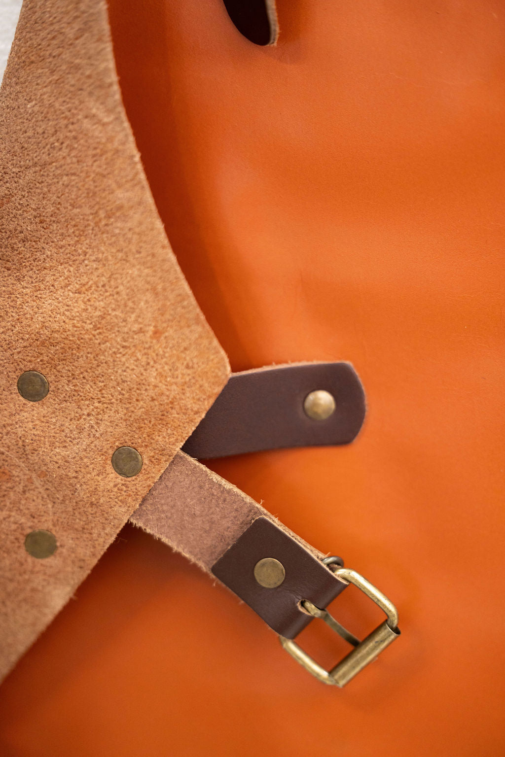 Cognac Tan Leather Apron – Signature Premium Work Apron (80×60 cm)