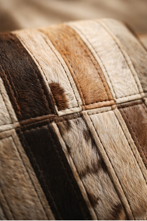 Melbourne Leather Co cowhide lumbar cushion