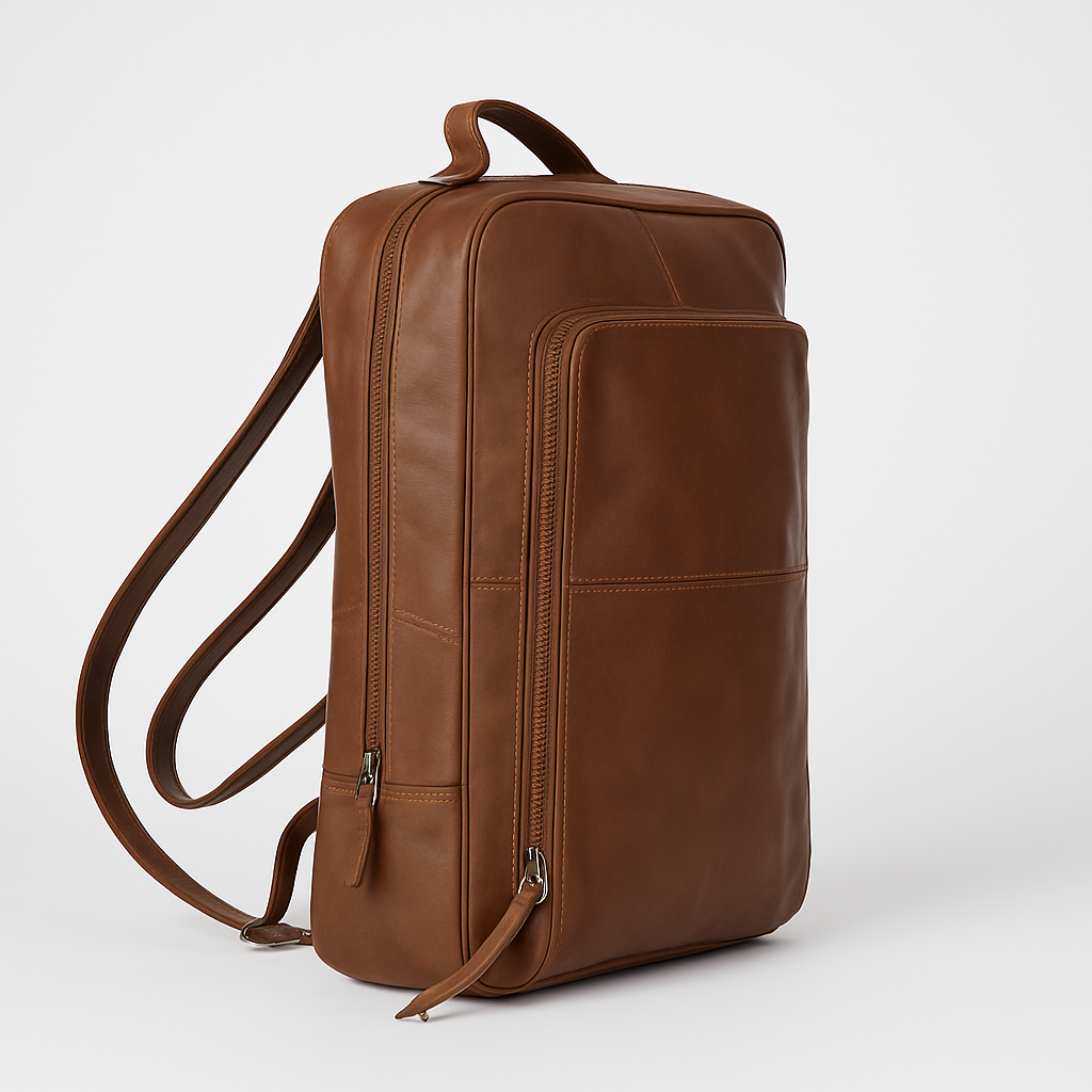 Luxe – Handmade Tan Leather Backpack for Travel, Work & Adventure