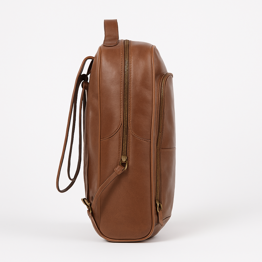 Luxe – Handmade Tan Leather Backpack for Travel, Work & Adventure