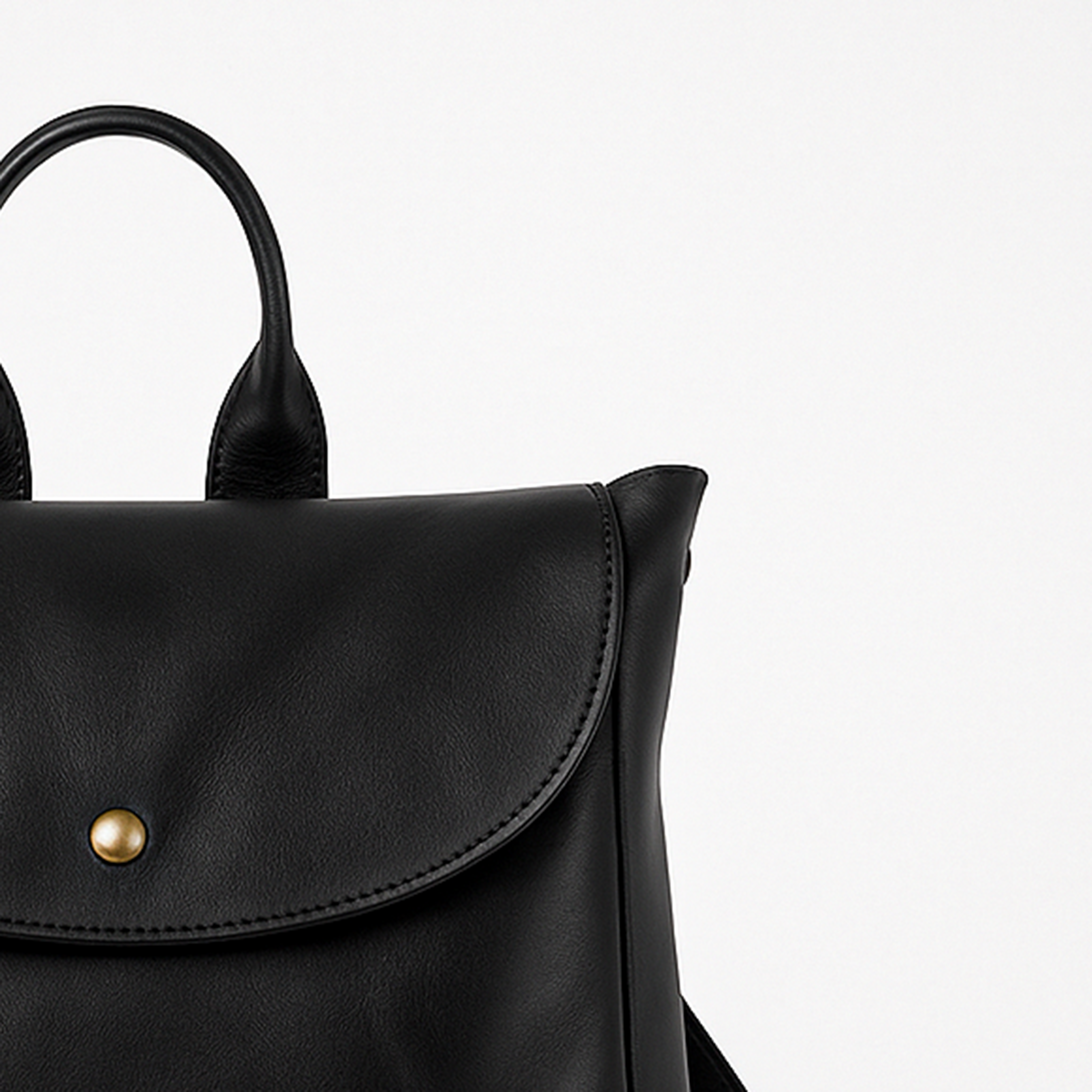 Minimalist Black Leather Backpack – Sleek Everyday Carry