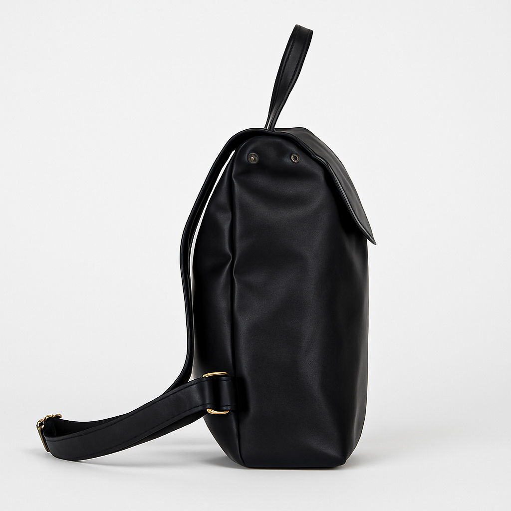 Minimalist Black Leather Backpack – Sleek Everyday Carry