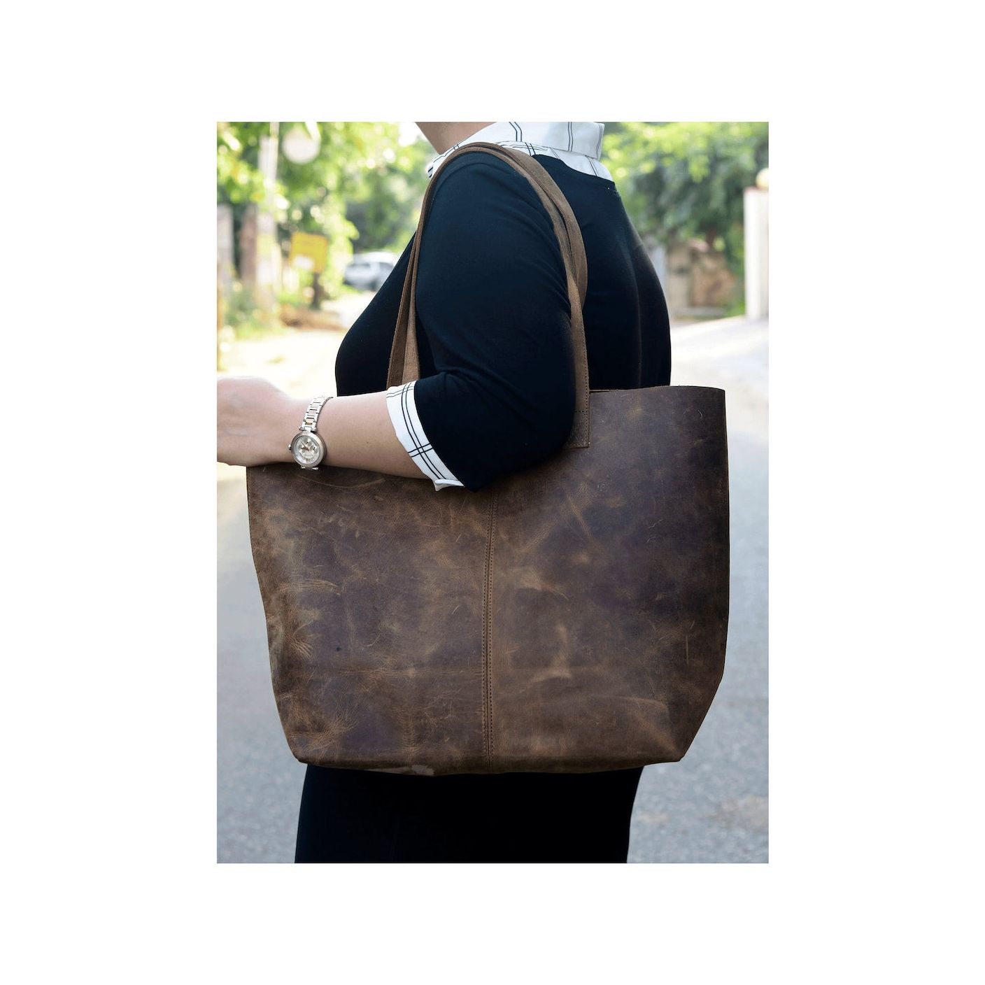 Melbourne Leather Co Leather totes,Work bag,Tote bag,Brown leather tote,Custom tote bag,Brown leather tote bag,Monogram computer bag,Ladies computer bag gift - LB23
