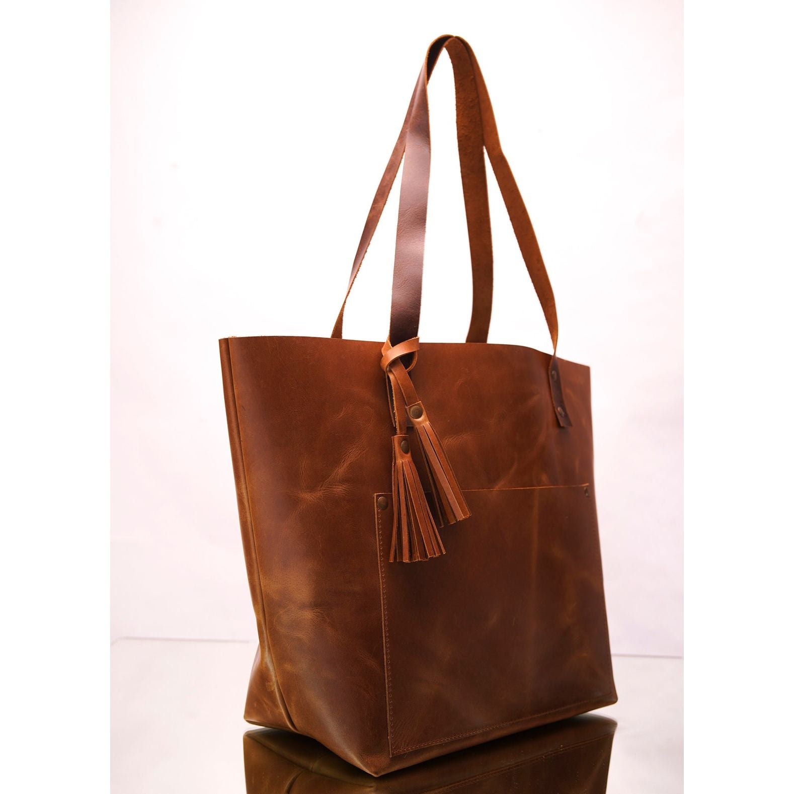Melbourne Leather Co Leather totes,Work bag,Tote bag,Brown leather tote,Custom tote bag,Brown leather tote bag,Monogram computer bag,Ladies computer bag gift - LB17