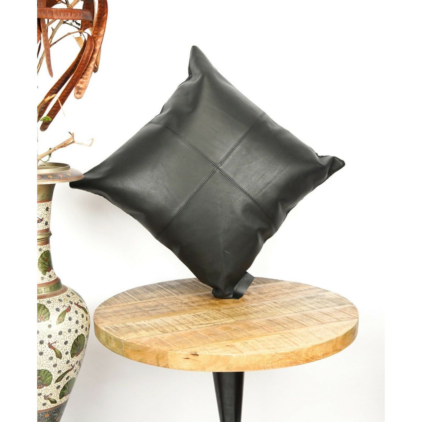 Melbourne Leather Co Genuine Leather Cushion Cover Pillow Cover Leather Pillow Leather Cushion Vintage Leather Tan Pillow Cover - LCC01