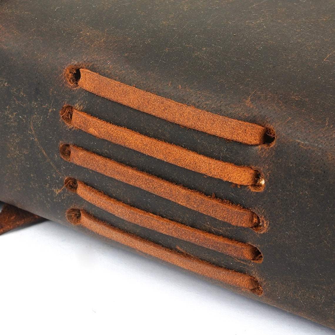 Melbourne Leather Co Vintage Leather Journal Recycled Paper Journal, For Notes, Notebook, Sketch book, Diary, Handmade Book,100% Recycled Rag,Tree Free Paper - LJ02