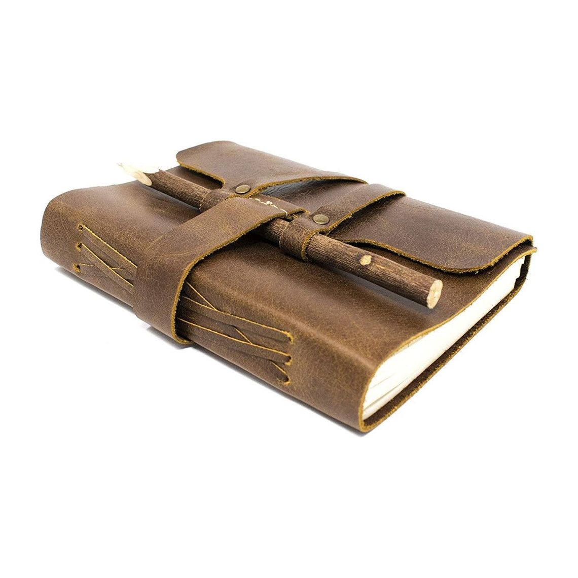 Melbourne Leather Co Vintage Leather Journal Recycled Paper Journal, For Notes, Notebook, Sketch book, Diary, Handmade Book,100% Recycled Rag,Tree Free Paper - LJ17