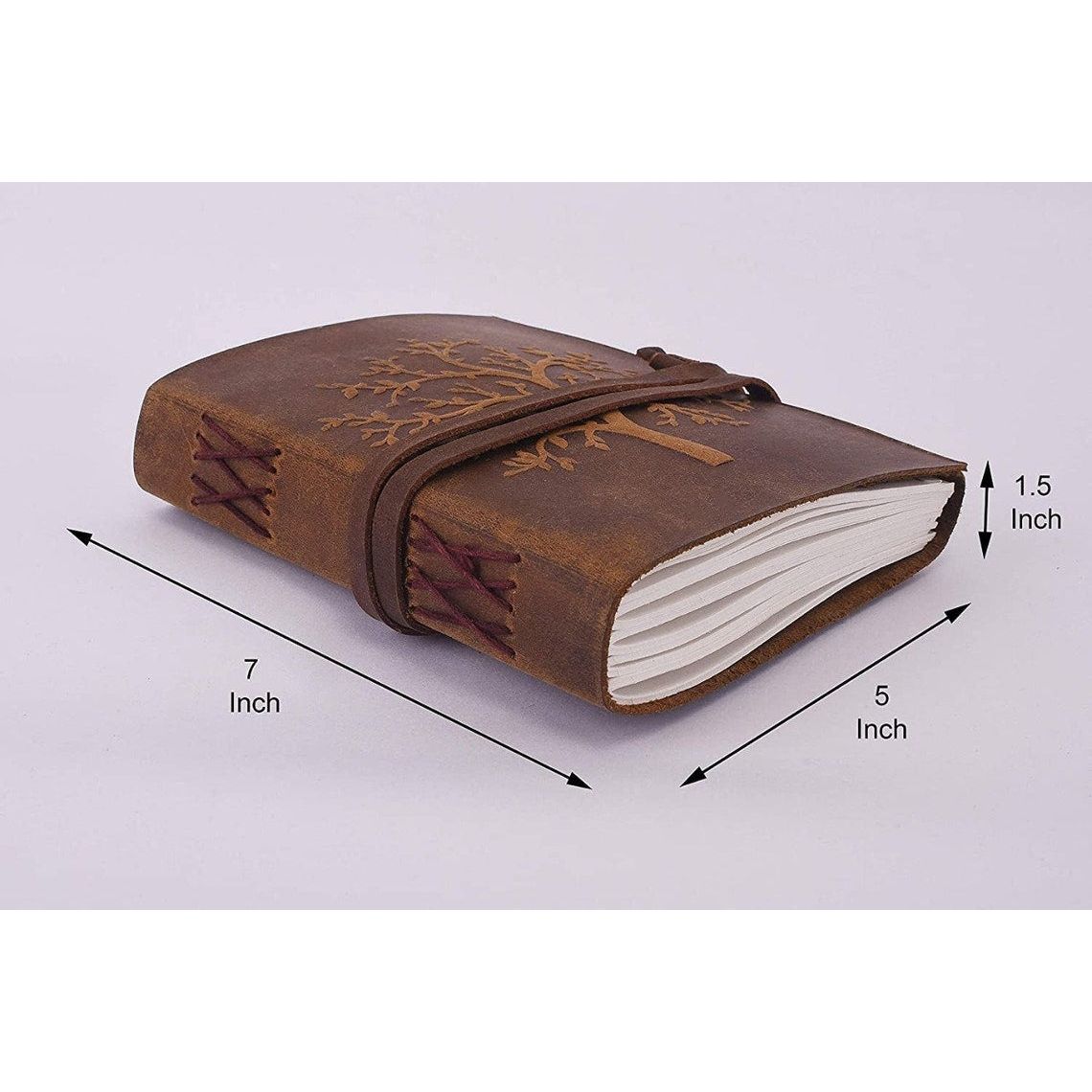 Melbourne Leather Co Vintage Leather Journal Recycled Paper Journal, For Notes, Notebook, Sketch book, Diary, Handmade Book,100% Recycled Rag,Tree Free Paper - LJ03