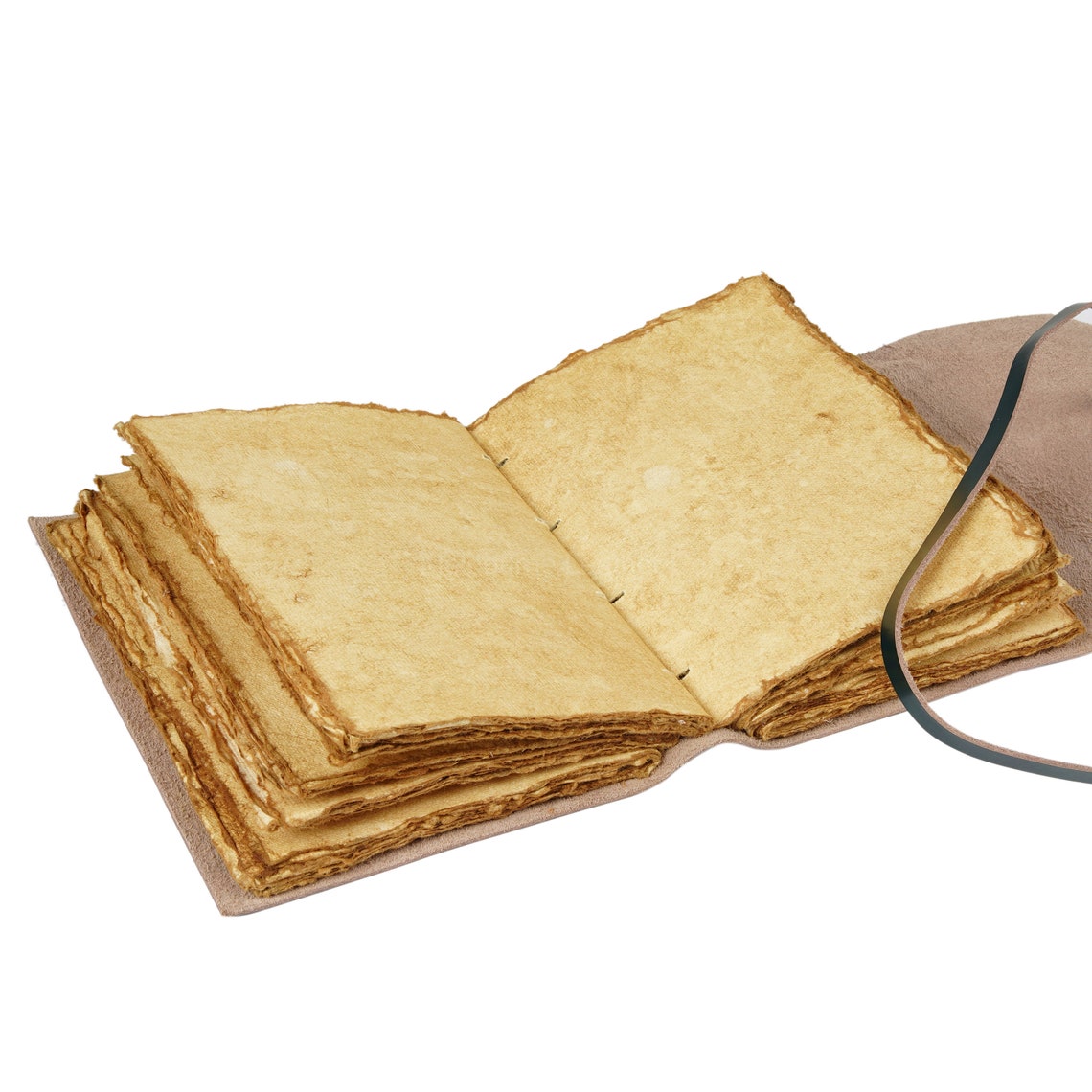 Melbourne Leather Co Vintage Leather Journal Recycled Paper Journal, For Notes, Notebook, Sketch book, Diary, Handmade Book,100% Recycled Rag,Tree Free Paper - LJ06