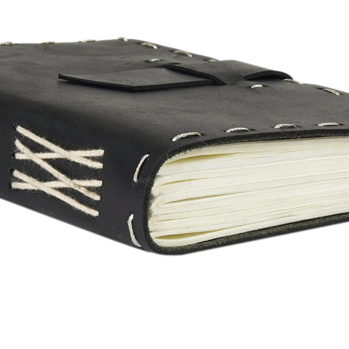 Melbourne Leather Co Vintage Leather Journal Recycled Paper Journal, For Notes, Notebook, Sketch book, Diary, Handmade Book,100% Recycled Rag,Tree Free Paper - LJ19