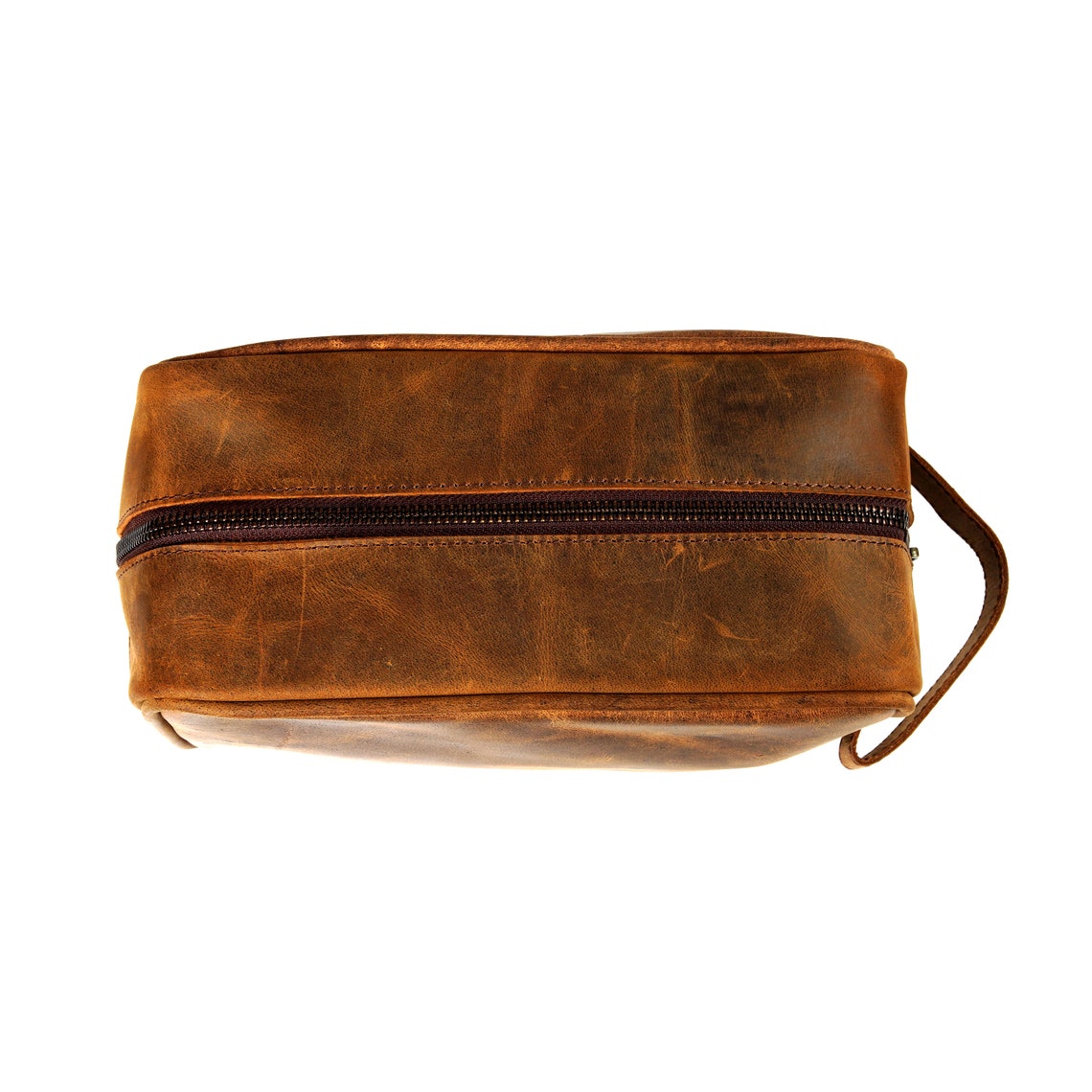 Melbourne Leather Co Rustic Leather dopp kit, Personalized groomsmen gift, leather dopp kit, mens leather toiletry bag, mens dopp kit, mens toiletry bag - LB07