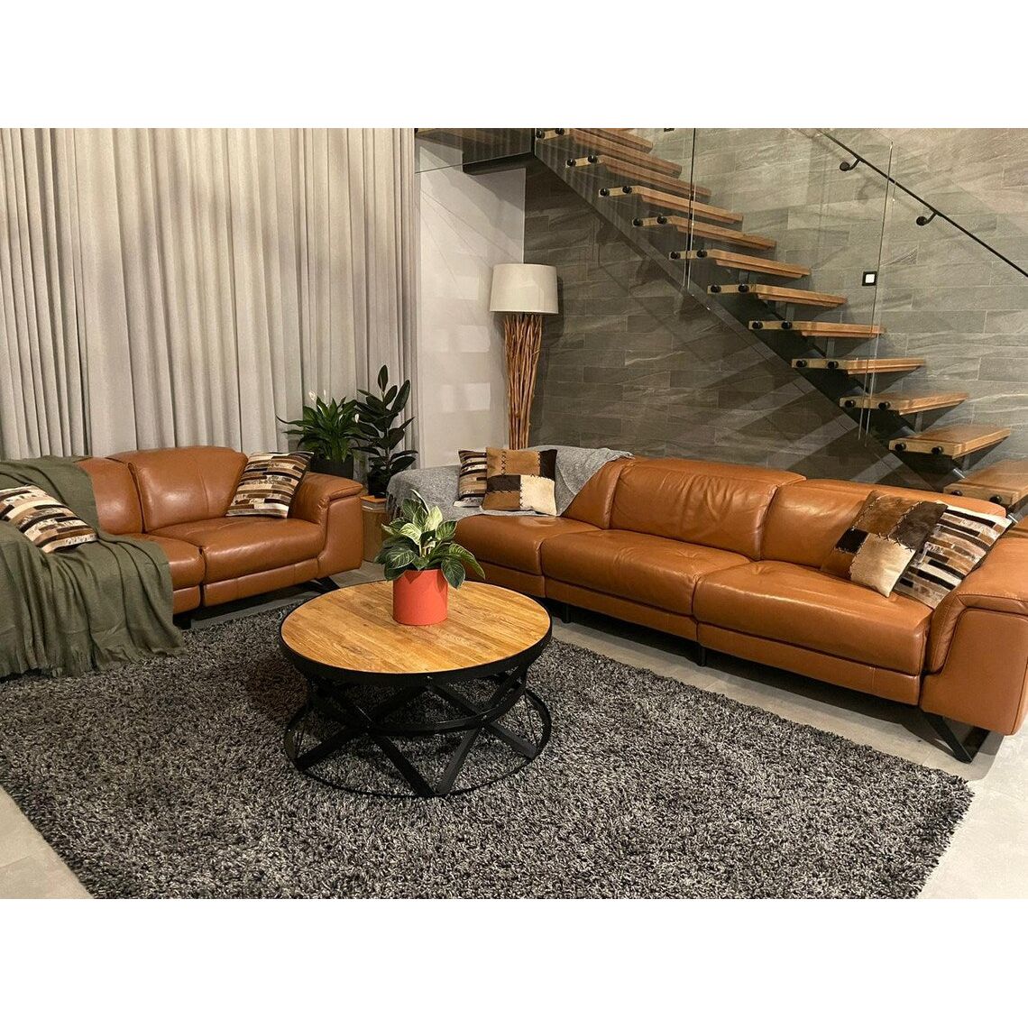 Melbourne Leather Co Exotic Cowhide Cushion Pillowcases Brown, Leather Cushion, Black and White 40*40cm Gift | Christmas Decor Cushion Pillow Covers - MLC08