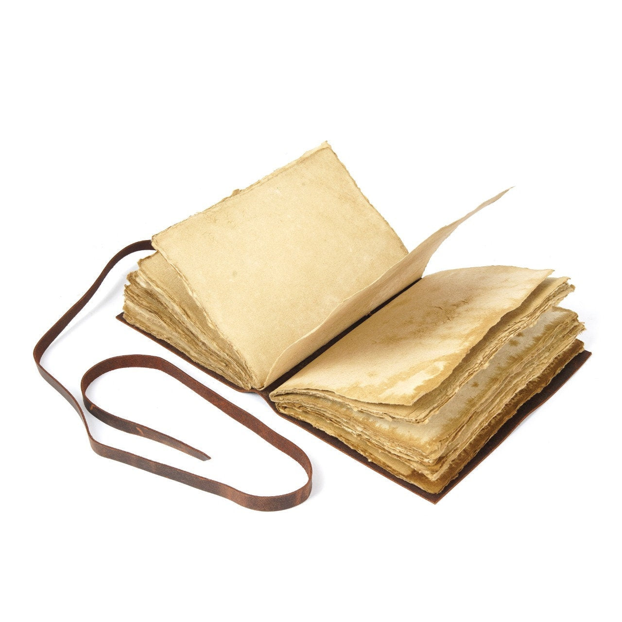 A4 Vintage Leather Journal Recycled Paper Journal, For Notes, Notebook, Sketch book, Diary, Handmade Book,100% Recycled Rag,Tree Free Paper