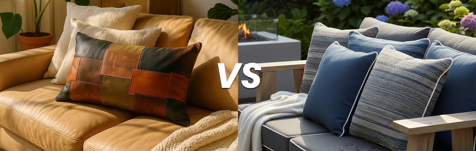 Leather vs Fabric Outdoor Sofa Cushions: What Works Best for Comfort and Style