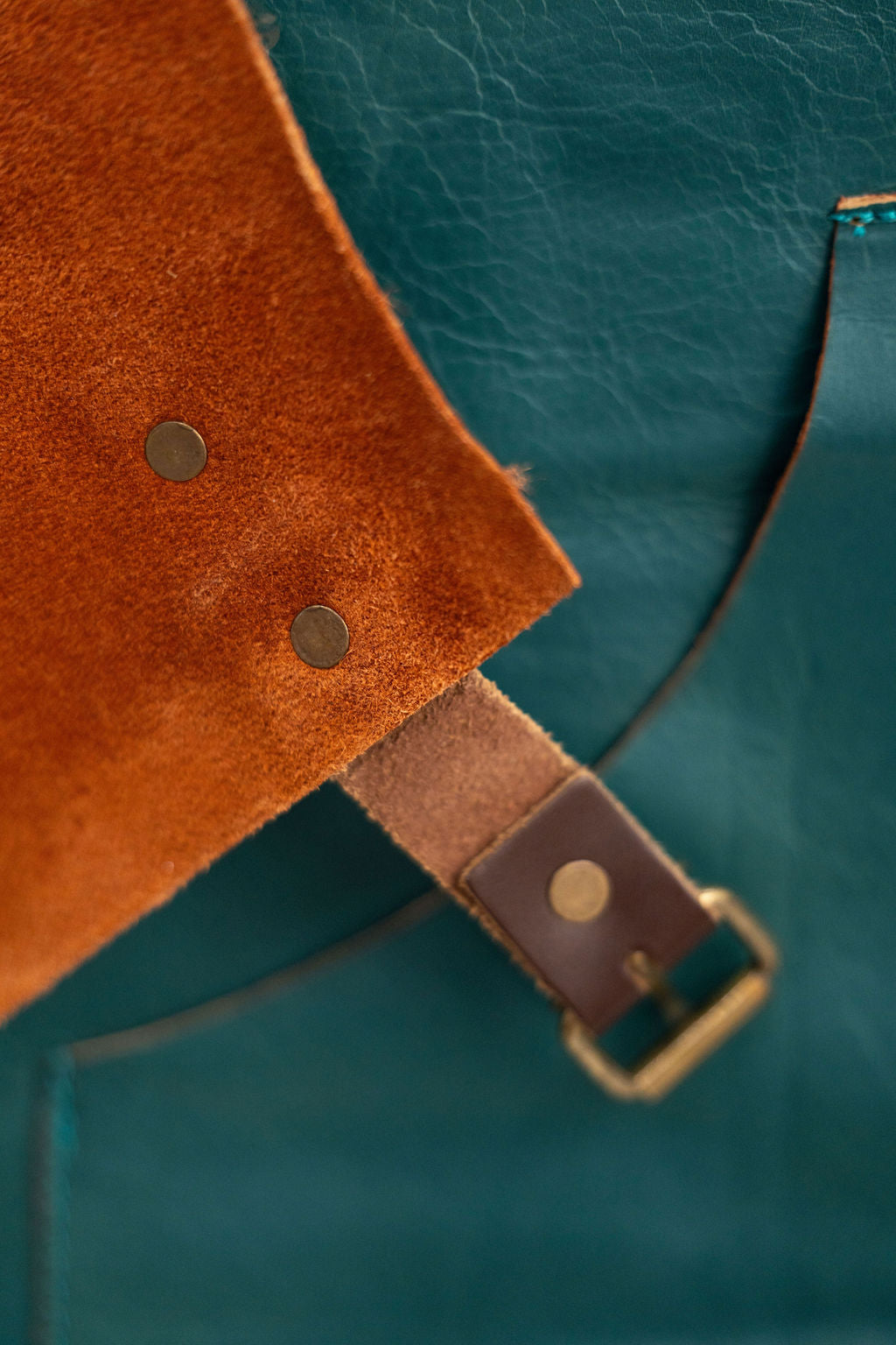 Ocean Teal Leather Apron – Signature Premium Work Apron (80×60 cm)