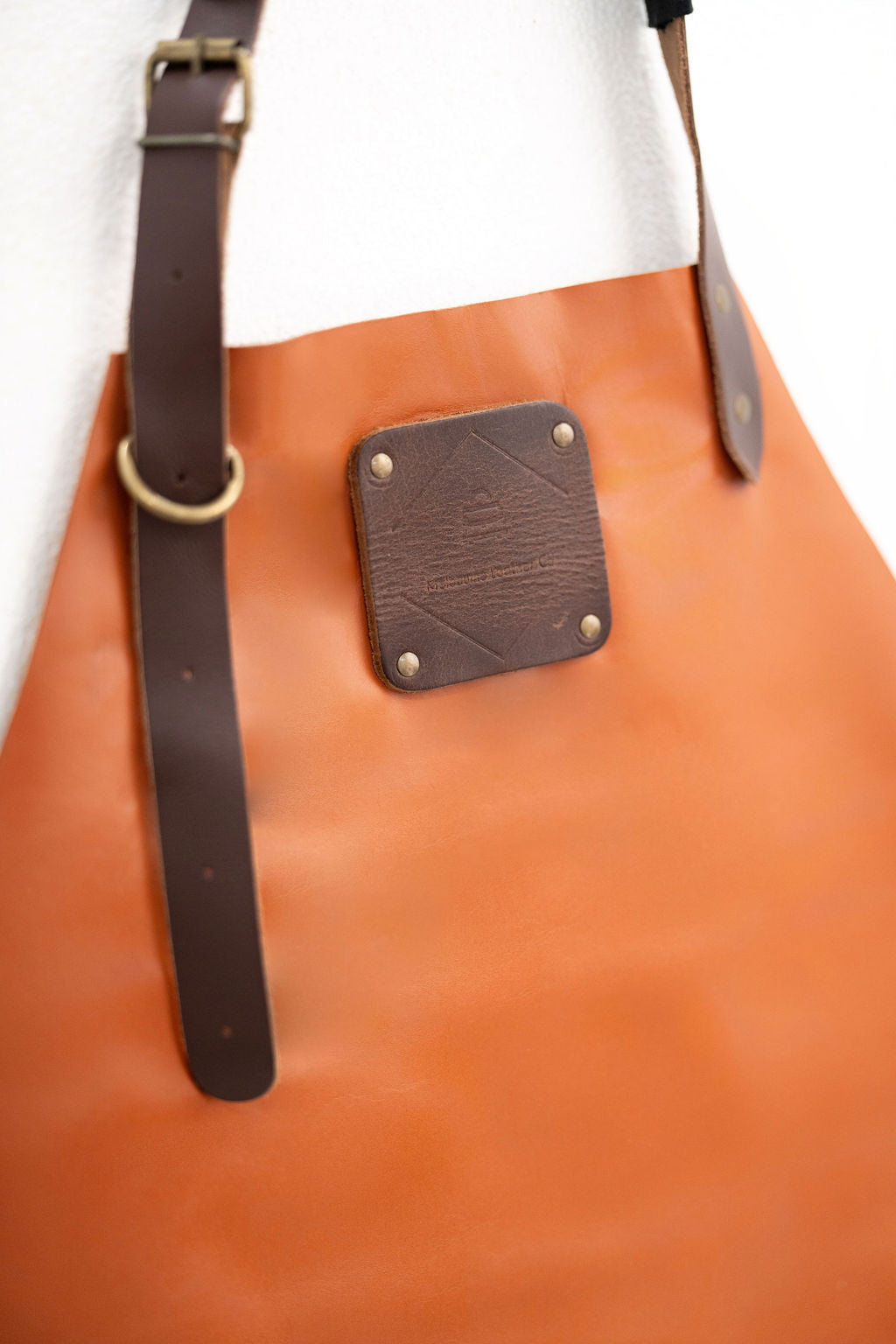 Cognac Tan Leather Apron – Signature Premium Work Apron (80×60 cm)