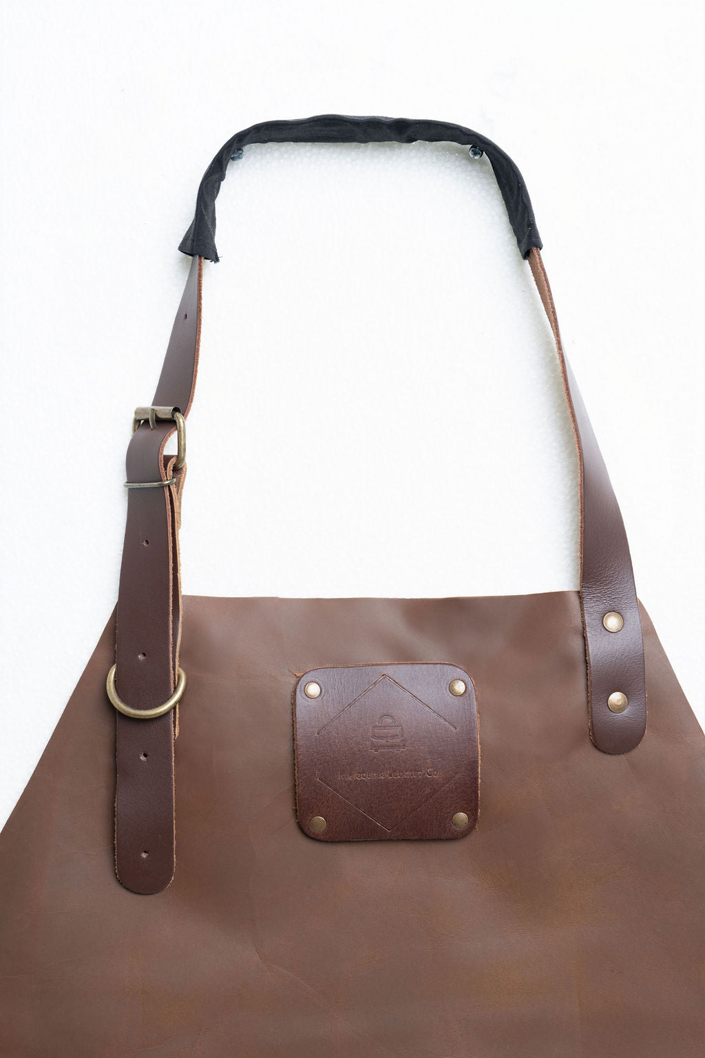 Premium Full-Length Leather Apron – Adjustable Straps (Brown)