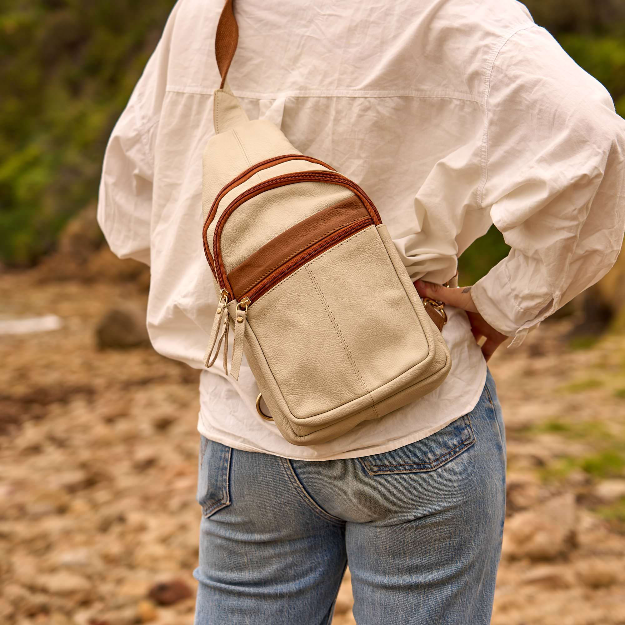 Premium handcrafted leather crossbody bag