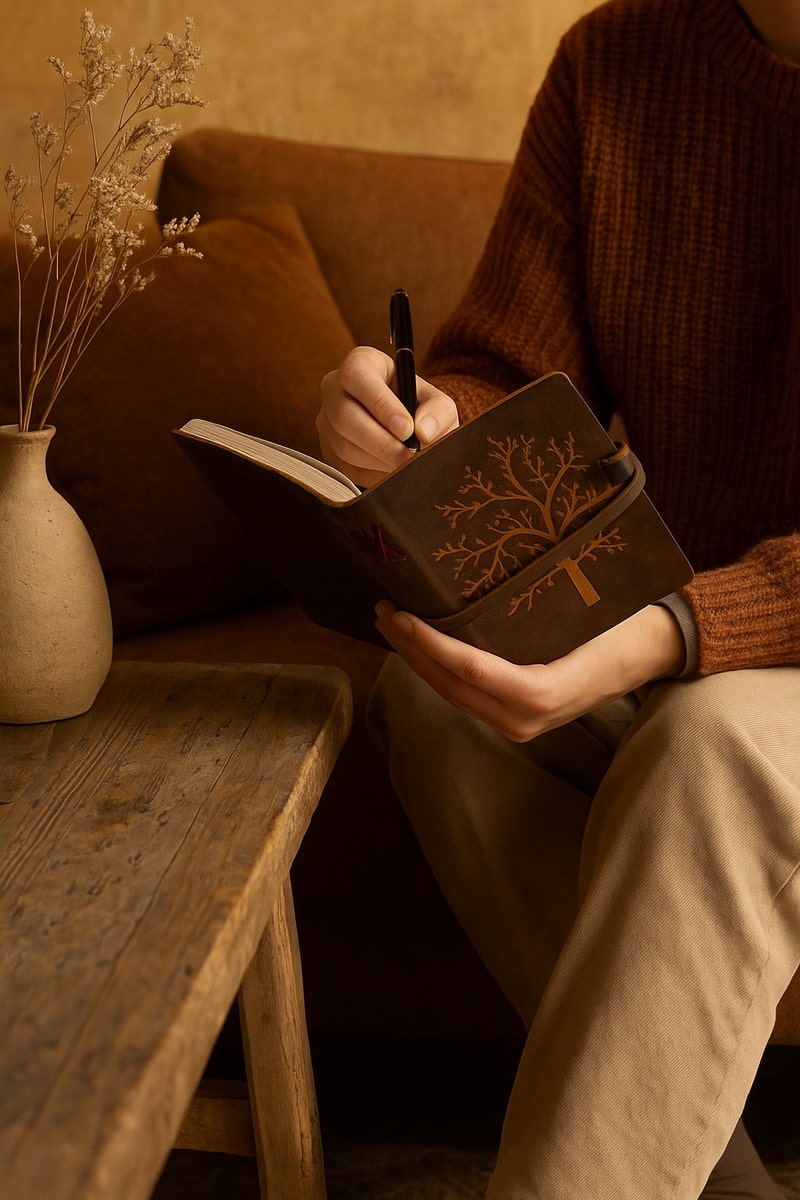 Sustainable Sentiments Recycled Leather Journal
