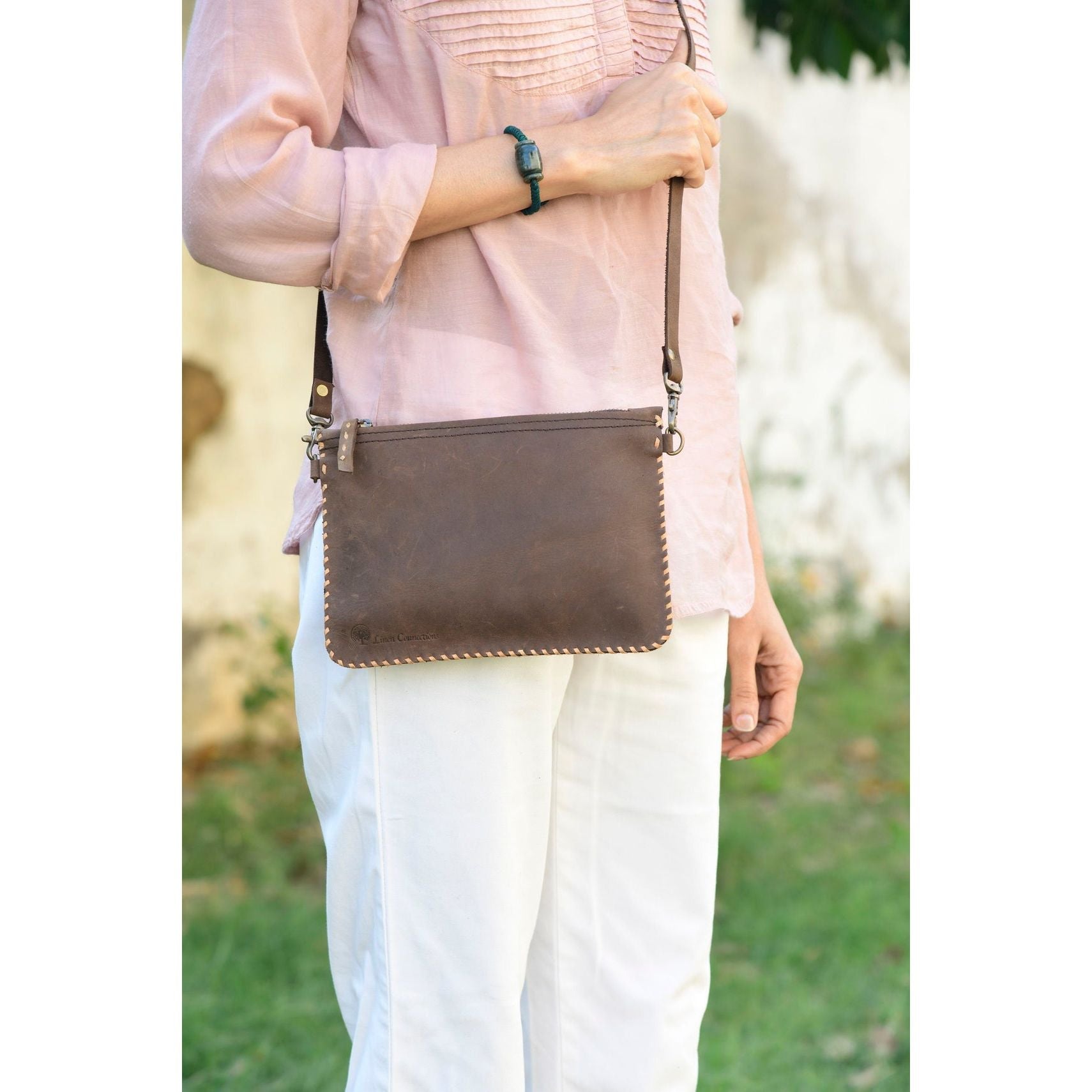 Melbourne Leather Co Genuine Leather Messenger Bag, Crossbody Bag, Leather Shoulder Bag, Travel Bag, Women Leather Men Bag, Satchel, Travel Bag, Purse Passport - LB15