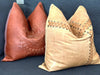 Melbourne Leather Co Genuine Leather Cushion Cover Pillow Cover Leather Pillow Leather Cushion Vintage Leather Tan Pillow Cover - LCC11