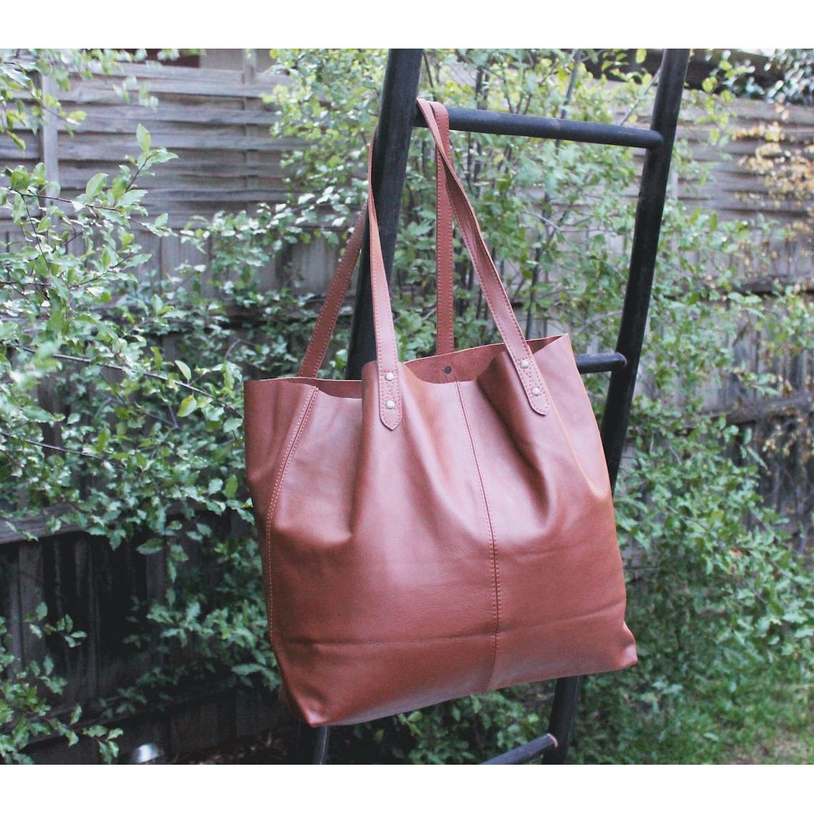 Melbourne Leather Co Leather totes,Work bag,Tote bag,Brown leather tote,Custom tote bag,Brown leather tote bag,Monogram computer bag,Ladies computer bag gift - LB25