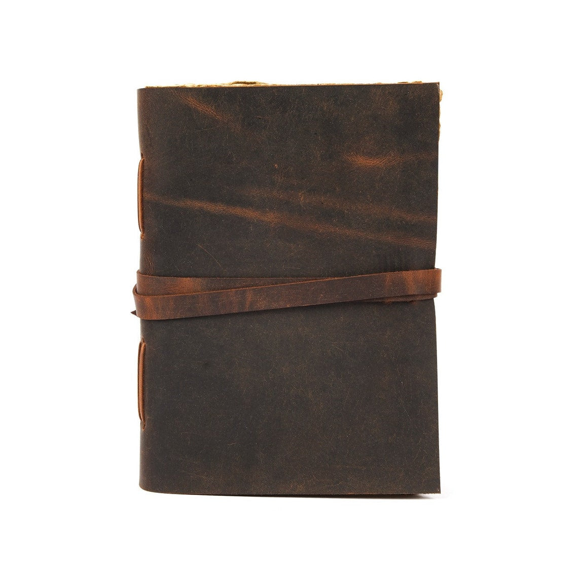 Melbourne Leather Co Vintage Leather Journal Recycled Paper Journal, For Notes, Notebook, Sketch book, Diary, Handmade Book,100% Recycled Rag,Tree Free Paper - LJ02