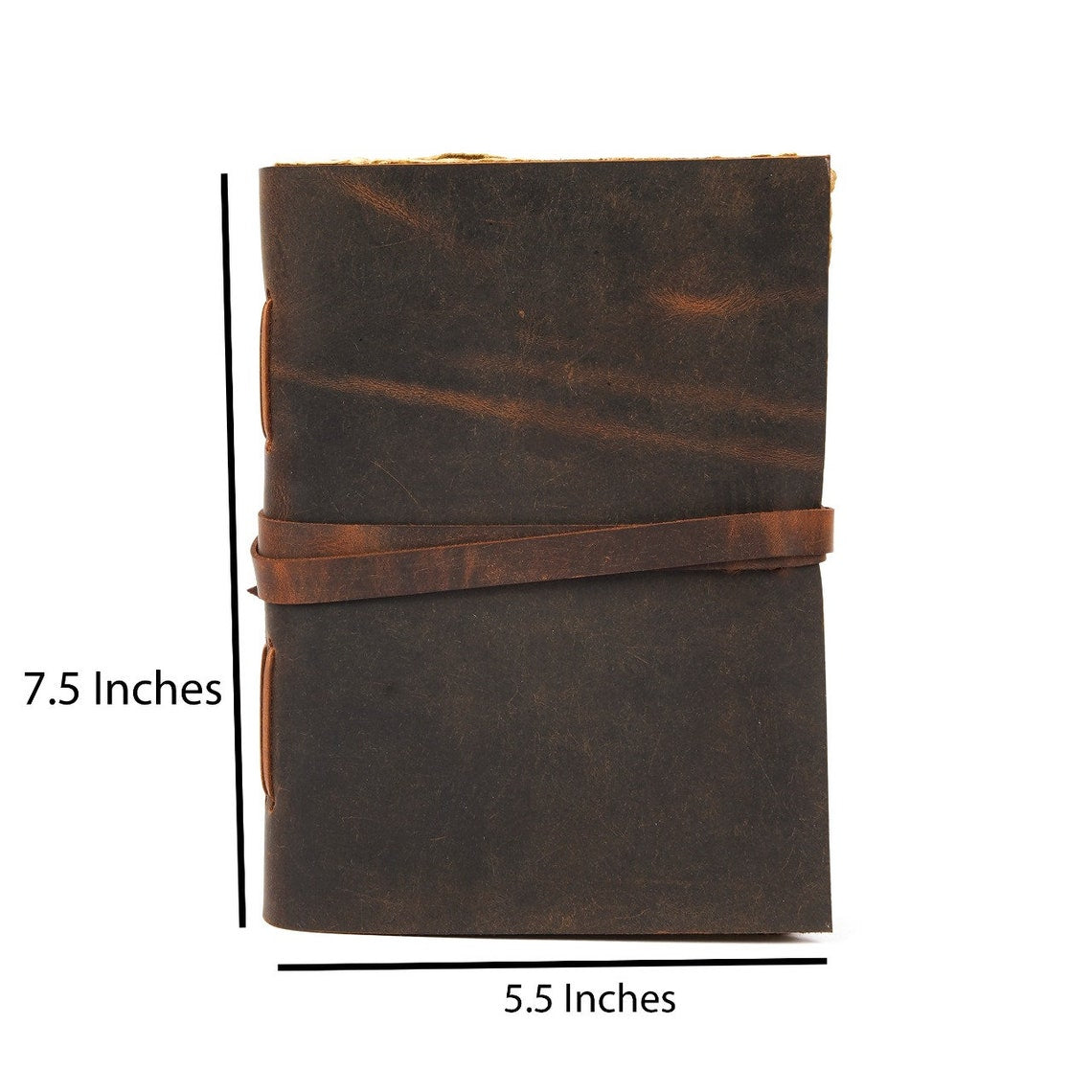 Melbourne Leather Co Vintage Leather Journal Recycled Paper Journal, For Notes, Notebook, Sketch book, Diary, Handmade Book,100% Recycled Rag,Tree Free Paper - LJ02