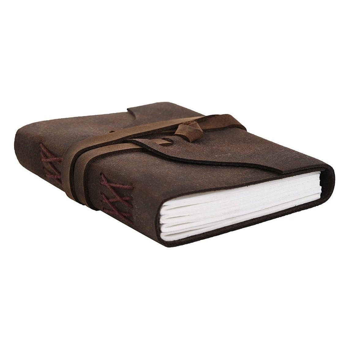 Melbourne Leather Co Vintage Leather Journal Recycled Paper Journal, For Notes, Notebook, Sketch book, Diary, Handmade Book,100% Recycled Rag,Tree Free Paper - LJ01