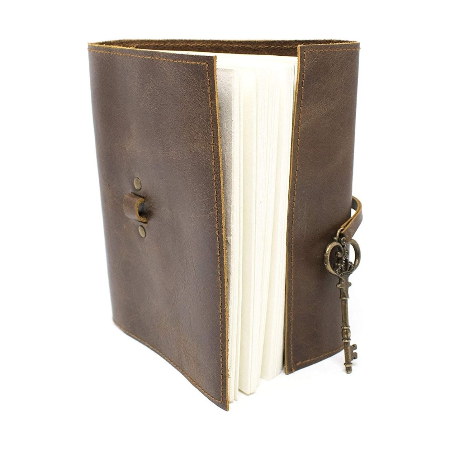 Melbourne Leather Co Vintage Leather Journal Recycled Paper Journal, For Notes, Notebook, Sketch book, Diary, Handmade Book,100% Recycled Rag,Tree Free Paper - LJ07