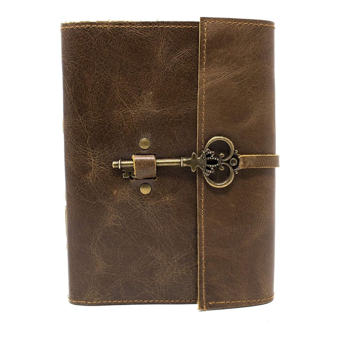 Melbourne Leather Co Vintage Leather Journal Recycled Paper Journal, For Notes, Notebook, Sketch book, Diary, Handmade Book,100% Recycled Rag,Tree Free Paper - LJ07
