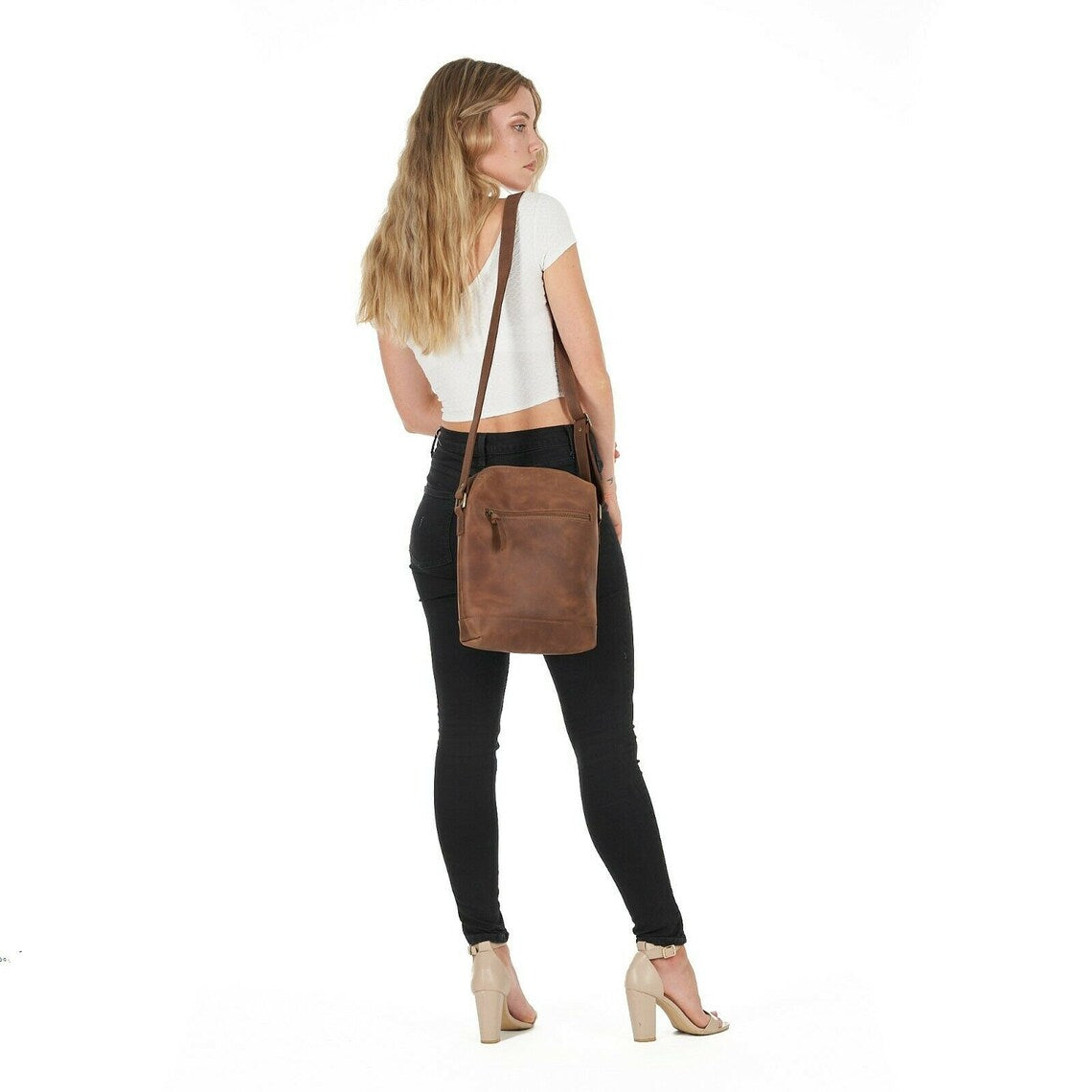 Melbourne Leather Co Genuine Leather Messenger Bag, Crossbody Bag, Leather Shoulder Bag, Travel Bag, Women Leather Men Bag, Satchel, Travel Bag, Purse Passport - LB20