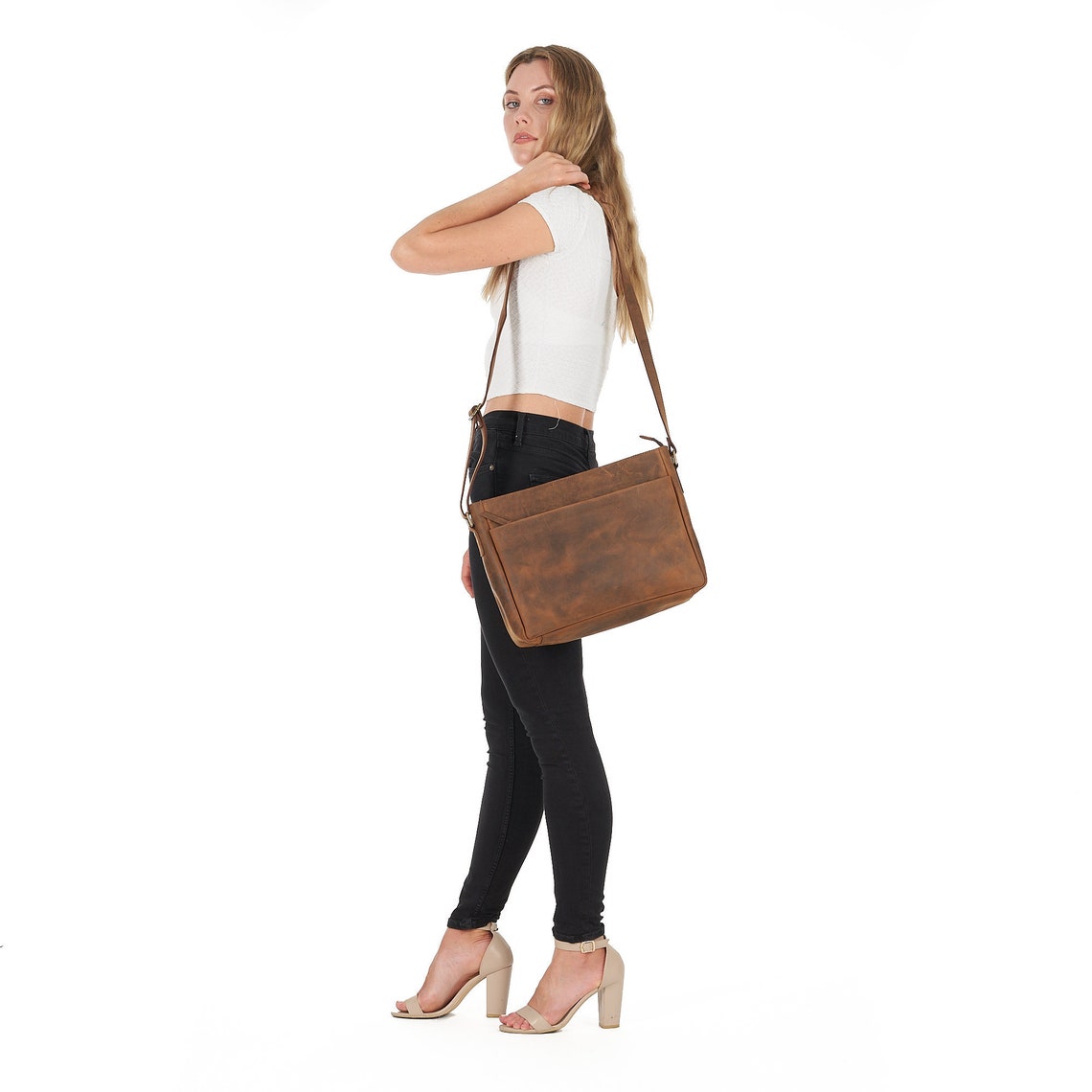 Melbourne Leather Co Limited Edition Leather Tote Bag | Leather Bag | Leather Purse Crossbody - LB08