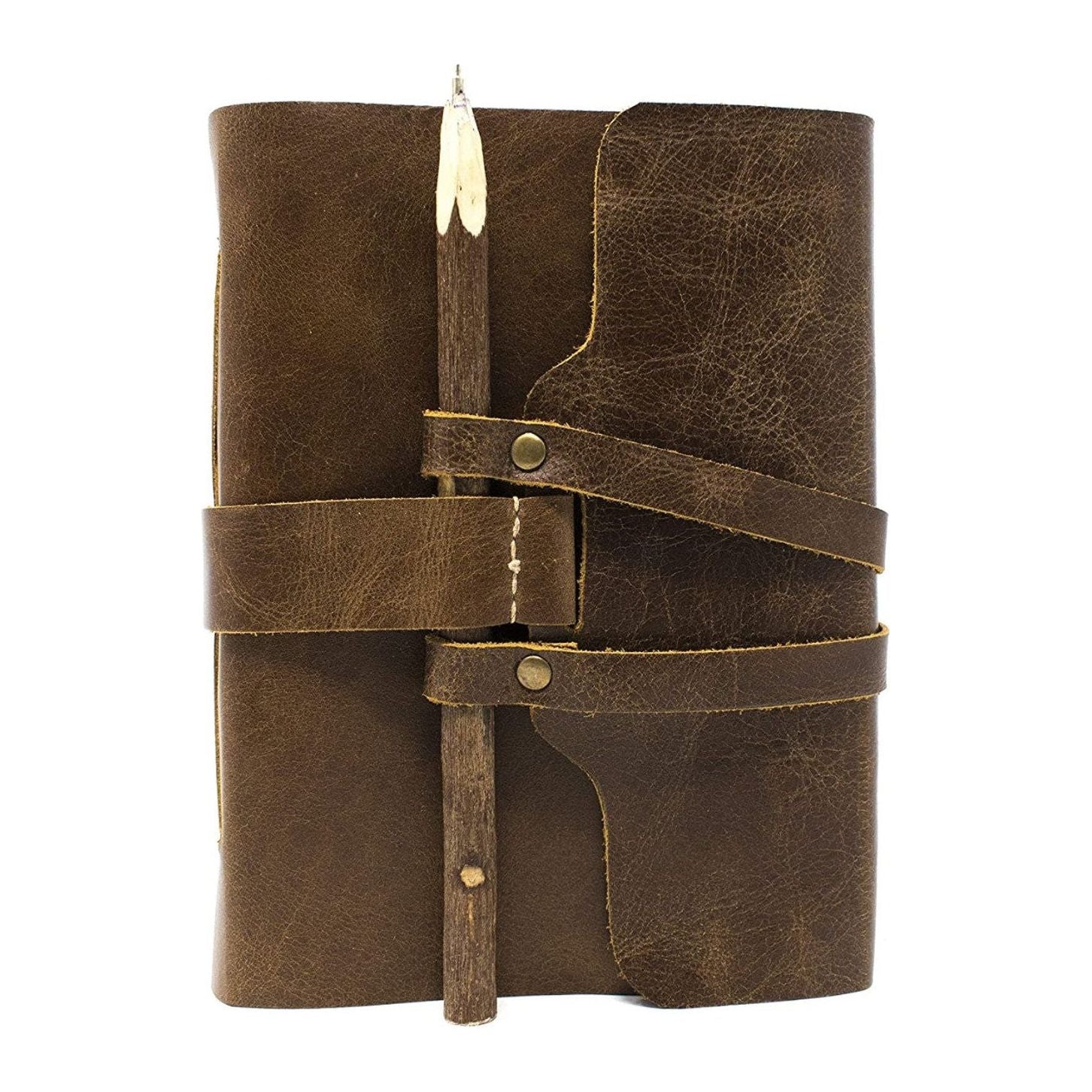 Melbourne Leather Co Vintage Leather Journal Recycled Paper Journal, For Notes, Notebook, Sketch book, Diary, Handmade Book,100% Recycled Rag,Tree Free Paper - LJ17
