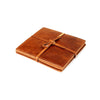 Melbourne Leather Co Genuine Leather Coaster Set (4), Custom Coasters, Home Gift, Company Gift - LC01