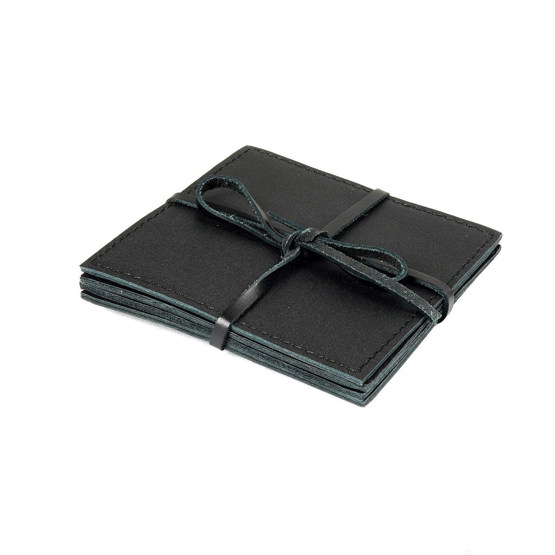 Melbourne Leather Co Genuine Leather Coaster Set (4), Custom Coasters, Home Gift, Company Gift - LC02