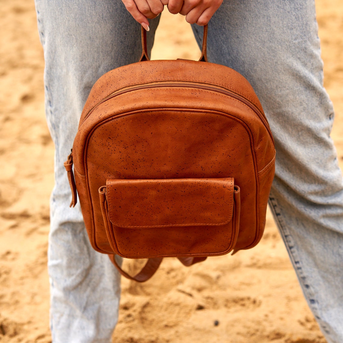 Melbourne Leather Co women leather backpack, leather rucksack, leather work bag for woman, Travel Backpack , birthday gift for her, custom gift for her - LB31