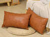 Melbourne Leather Co Genuine Leather Cushion Cover Lumbar Tan Leather Cushion Pillow Cover - LCC03