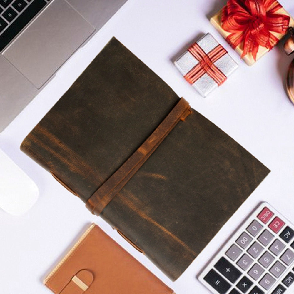 Retro Reverie A4 Vintage Leather Journal for Creative Explorations